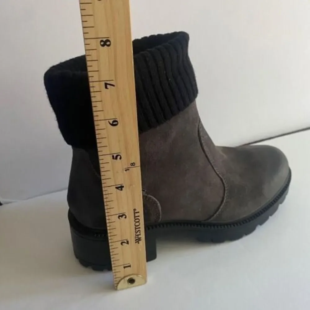 IGI & Co Womens Dark Grey‎ Leather Booties Made in Italy Size 35 - US Size 5 New